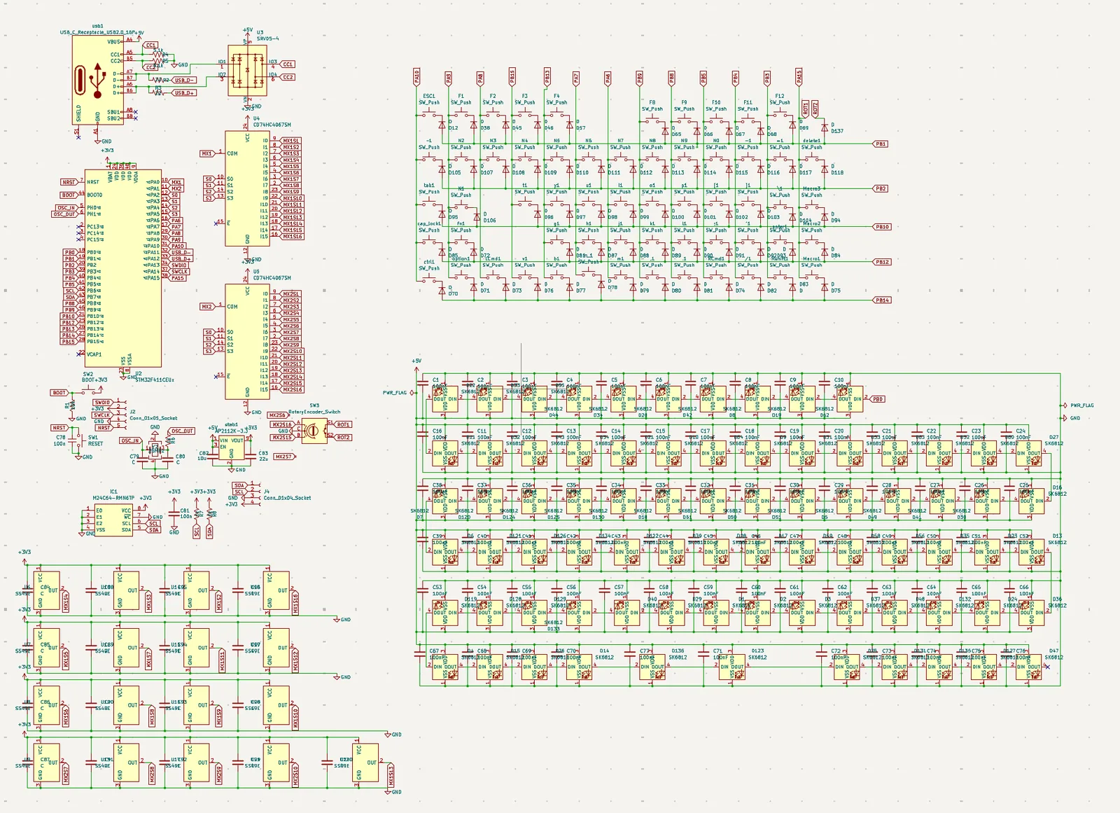 Custom Hall Effect and mechanical keyboard PCB design